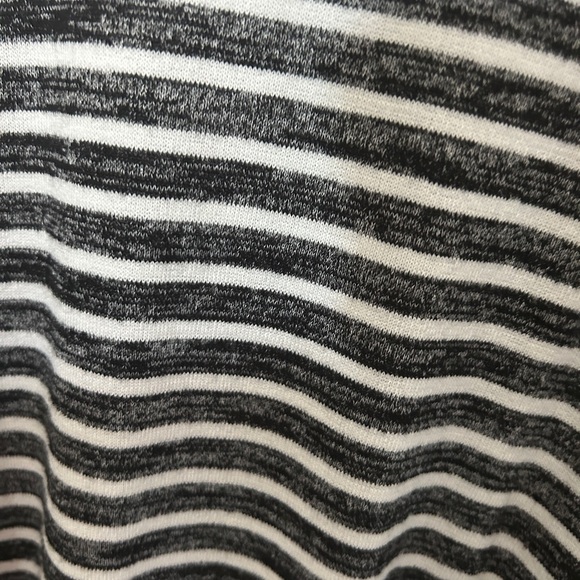 a.n.a crew neck long sleeve striped side tie tunic top size small - Picture 3 of 9